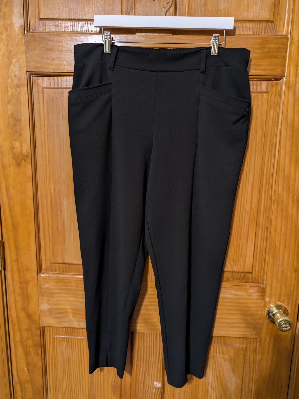 Black Women's Pull-On Straight Leg Pants